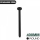 400mm Ceiling Shower Arm Round Black Stainless Steel